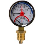 Термоманометр 63х1/4'' с переходником 1/2'' ...