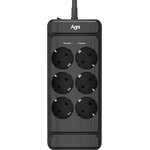 Сетевой фильтр AGNI 6р/2м,черный(TP- FS6E-2m-black)