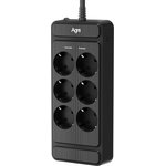 Сетевой фильтр AGNI 6р/2м,черный(TP- FS6E-2m-black)