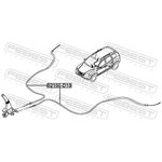 02100D10, Трос ручного тормоза Renault Duster 10-, Kaptur 16- ...