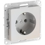 ATN000443S, ATLASDESIGN РОЗЕТКА с заземлением, 16А, быстрозажимные клеммы, ЖЕМЧУГ