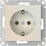 ATN000443S, ATLASDESIGN РОЗЕТКА с заземлением, 16А, быстрозажимные клеммы, ЖЕМЧУГ