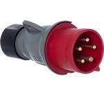 Вилка кабельная Easy&Safe 432EP6 32А 3P+N+E IP44 6ч Amphenol Industrial (бывш ...