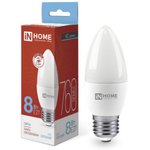 4690612024820, Лампа светодиодная LED-СВЕЧА-VC 8Вт 230В Е27 6500К 760Лм IN HOME