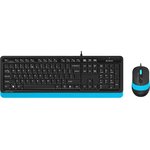 A4Tech F1010 BLUE, Клавиатура + мышь A4Tech Fstyler F1010 клав:черный/синий ...