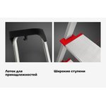 Stepladder, anodized sidewalls, 8 steps, PROFI AAA-06
