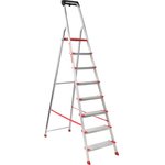 Stepladder, anodized sidewalls, 8 steps, PROFI AAA-06