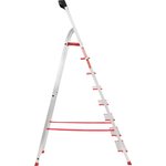Stepladder, anodized sidewalls, 8 steps, PROFI AAA-06