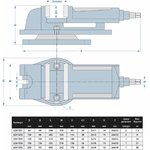 Тиски станочные 200мм, A/max/=160мм, вес=40кг, поворотные, с закр ...