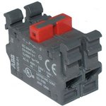 1SFA611610R1002,Contact Block, Screw Clamp, 2NO, 6 A, 230 VAC, Switches