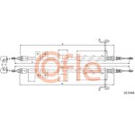 92.10.5344, Трос стояночного тормоза задн FORD TRANSIT CONNECT ABSmod 200/220 ...