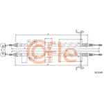 92.10.5345, Трос стояночного тормоза задн FORD TRANSIT CONNECT ABS mod 200/220 ...