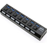 5bites HB37-303PBK Концентратор 7*USB3.0 / БП ...