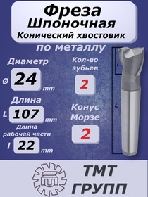 Фреза шпон. к/х 24 КМ2 Р6М5