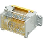 BD10072, Блок распределительный на DIN рейку 2 полюса 100А 5х6мм 2х7.5мм