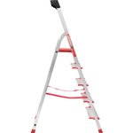 Stepladder, anodized sidewalls, 5 steps, PROFI AAA-05
