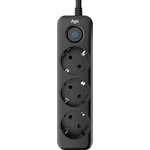 Сетевой фильтр AGNI 3/2м,черный(TP- FD3E-2m-black)