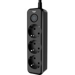 Сетевой фильтр AGNI 3/2м,черный(TP- FD3E-2m-black)