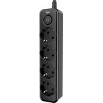 Сетевой фильтр AGNI 4/3м,черный(TP- FD4E-3m-black)