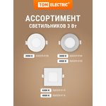 The lamp is an ultrathin recessed LED "Downlight" SVO (chrome) 6 W 4000K TDM