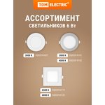 The lamp is an ultrathin recessed LED "Downlight" SVO (chrome) 6 W 4000K TDM