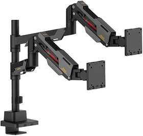 Кронштейн для мониторов Ultramounts UM744BG черный/серый 24"-57" макс.27кг крепление к столешнице поворот и наклон – купить оптом и в розницу