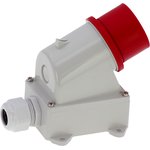 00-00032405, Вилка настенная 16A/400V/3P+N+E/IP44