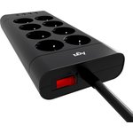 Сетевой фильтр AGNI TP-FA4U8E-C-5m-black 8 розеток, 16А, 4000Вт, 220-250В, 5 м ...