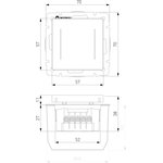 Умный сенсорный выключатель двухклавишный серебряный W4523006