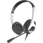Гарнитура A4Tech Fstyler (FH100U (PANDA)) белый/черный 2м накладные USB