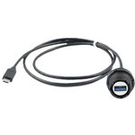 32240ZN-015,USB Cable, 24Pos/9Pos, Type C Plug to Type A Receptacle, 150 mm ...