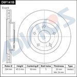 D6F141B, Диск тормозной пер. ADVICS