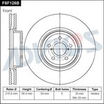 F6F126B, Диск тормозной пер. ADVICS