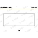 0148724STD, Вкладыши ДВС шатунные (к-т) Opel Astra 1.2-1.4 98-, Corsa, Agila, Meriva