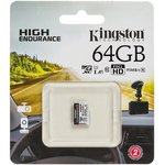 SDCE/64GB, Карта памяти MicroSDXC 64ГБ Kingston High Endurance Class 10(95 Mb/s) ...