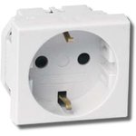 Two-module electrical outlet with earthing ...
