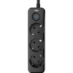 Сетевой фильтр AGNI 3/2м,черный(TP- FD3E-2m-black)