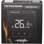 100037059600, Терморегулятор электронный Теплолюкс Pontus wi-fi черный Space