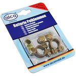 Battery terminals, ct.2 pcs. brass "ALCA"