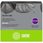 Картридж ленточный Cactus CS-DK11209 DK-11209 черный на белом для Brother ...