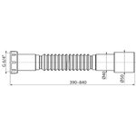 Гофра 6/4*40*50 с гайкой A770 ALCADRAIN