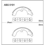 ABS0101, Колодки тормозные барабанные | зад |