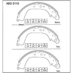 ABS0110, Колодки тормозные барабанные | зад |