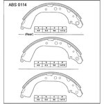 ABS0114, Колодки тормозные барабанные | зад |