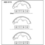 ABS0115, Колодки тормозные барабанные | зад |