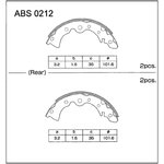 abs0212, Колодки торм. барабан. задние Nissan Almera Classic (B10) 06-  / Nissan ...