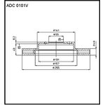 ADC0101V, Диск тормозной | перед |