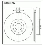 ADC01124V, Диск тормозной | зад |