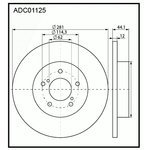 ADC01125, Диск тормозной | зад |