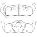 AKD-0111, Колодки тормозные дисковые задние, CHRYSLER JEEP Grand Cherokee 91-99